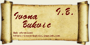 Ivona Bukvić vizit kartica